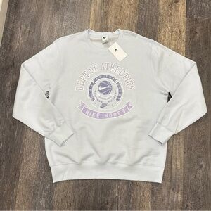 Nike Adult Unisex Basketball Large Pullover Sweater Light Blue Long Sleeve NWT L